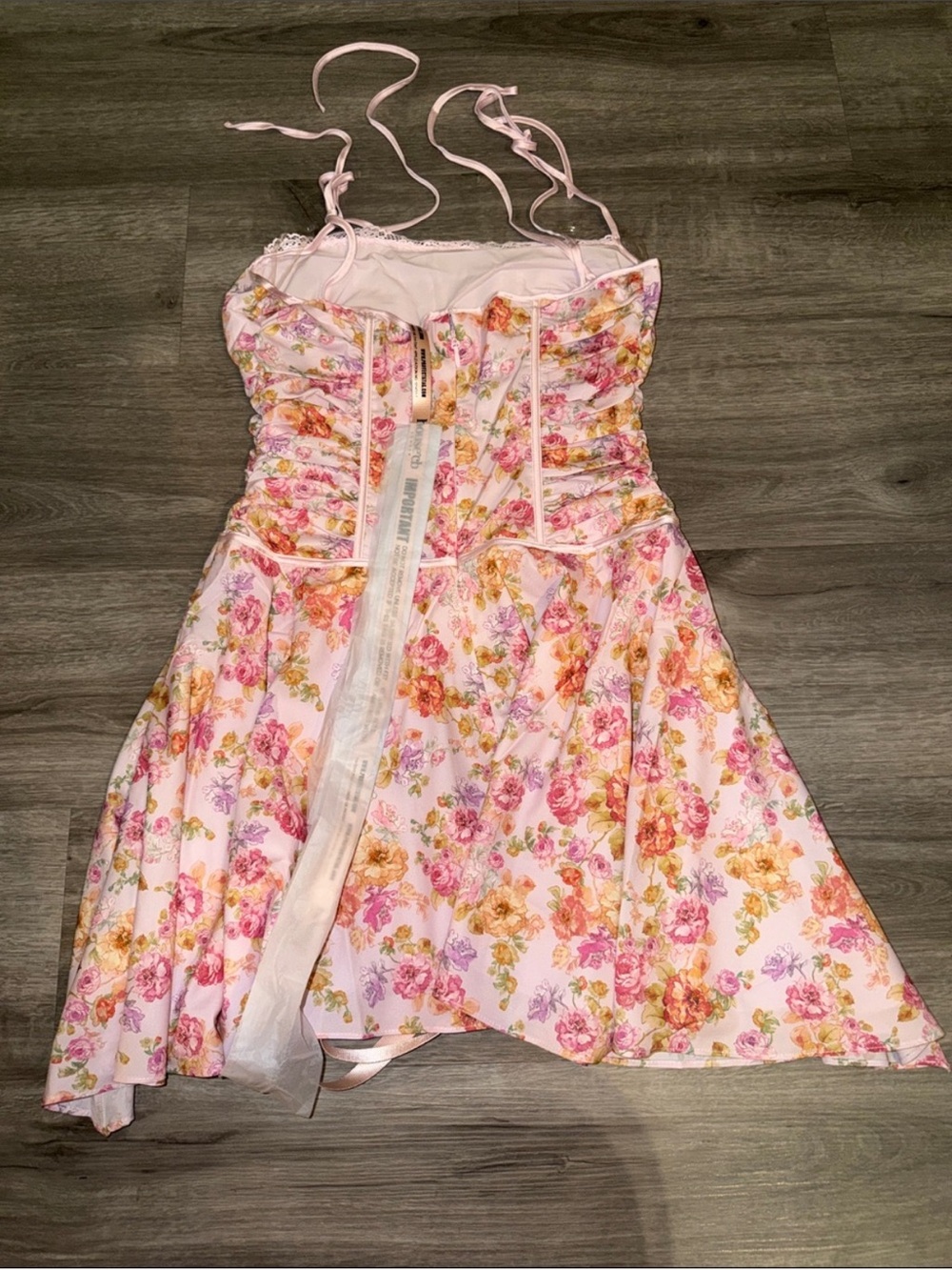 💜Firm Price💜Hose of CB Alejandra light lavender print corset dress - Picture 13 of 16